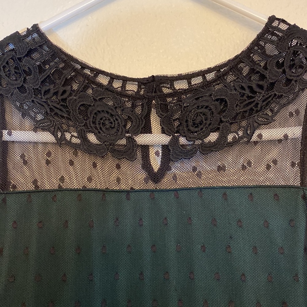 Epic Threads, girls dress size large, black over green